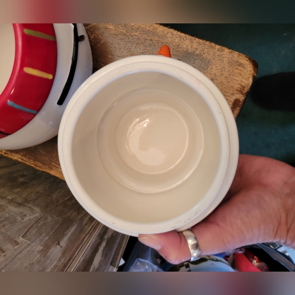 gently used ceramic St Nicolas square yuletide cookie jar - Picture 6 of 9